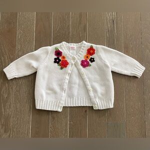 Gymboree Floral Embroidered 100% Cotton Cardigan